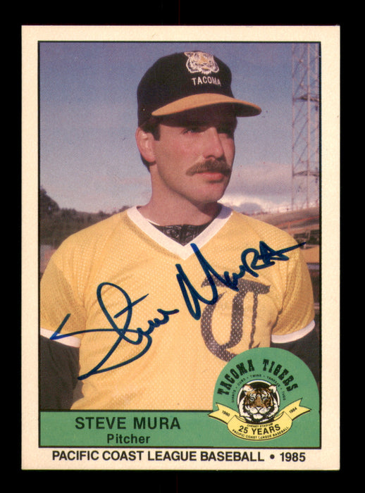 Steve Mura Autographed 1985 Cramer Card #147 Tacoma Tigers