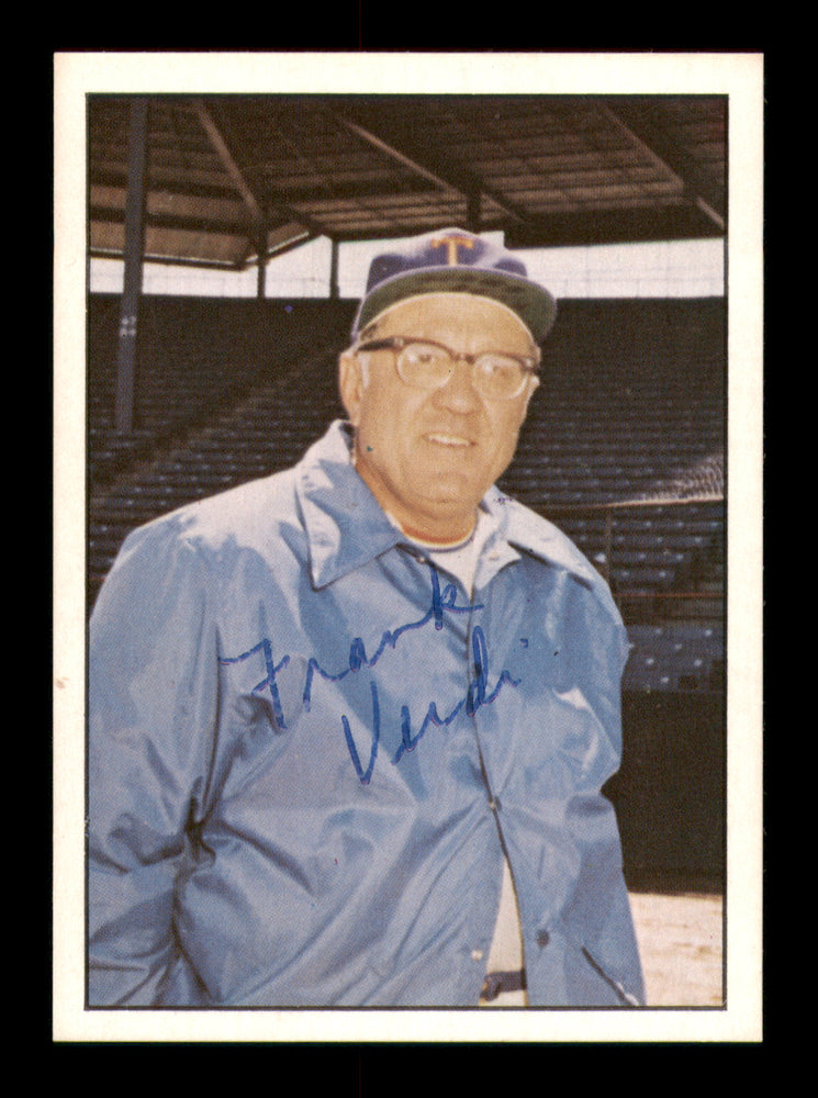 Frank Verdi Autographed 1978 TCMA Card #135 Tidewater Tides