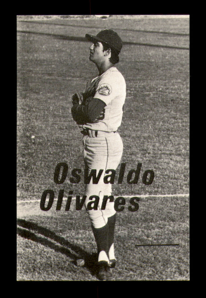 Oswaldo Ossie Olivares Autographed 1975 Rookie Card Visalia Mets
