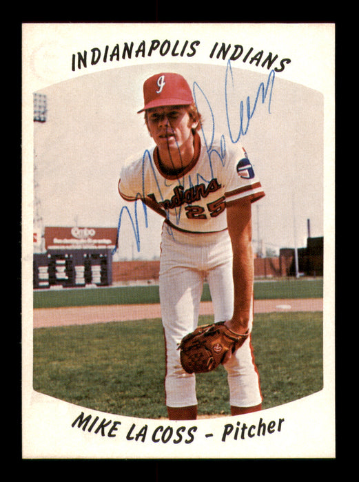 Mike LaCoss Autographed 1977 Rookie Card #11 Indianapolis Indians