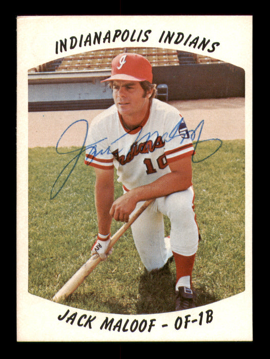 Jack Maloof Autographed 1977 Card #24 Indianapolis Indians