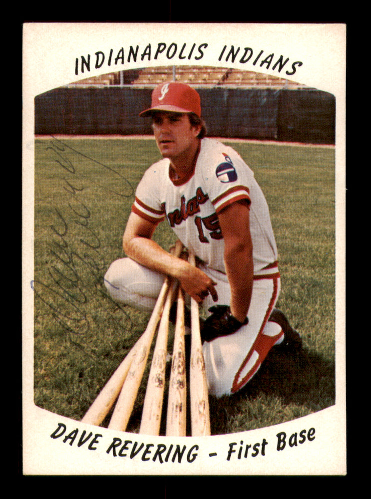 Dave Revering Autographed 1977 Rookie Card #4 Indianapolis Indians