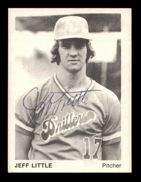 Jeff Little Autographed 1975 TCMA Rookie Card #19 Lafayette Drillers
