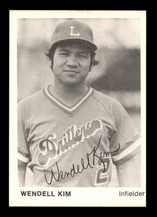 Wendell Kim Autographed 1975 TCMA Rookie Card #2 Lafayette Drillers