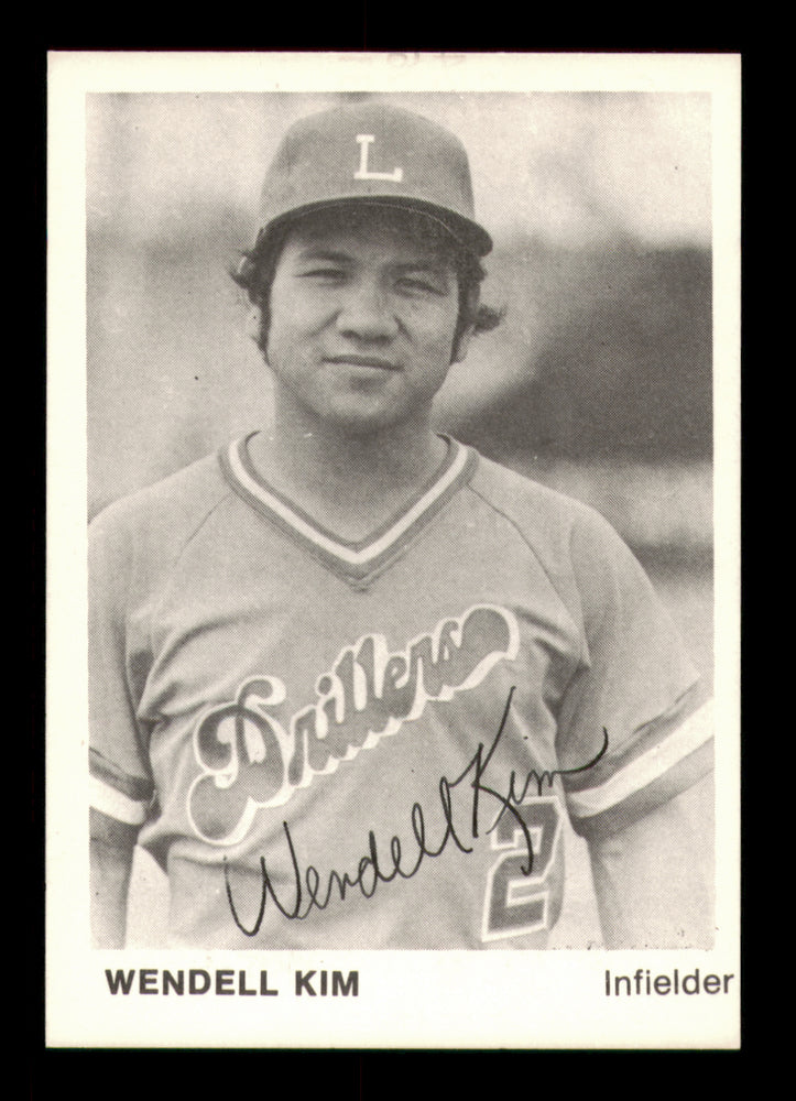 Wendell Kim Autographed 1975 TCMA Rookie Card #2 Lafayette Drillers