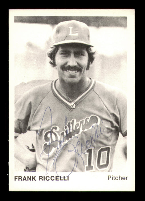 Frank Riccelli Autographed 1975 TCMA Rookie Card #15 Lafayette Drillers