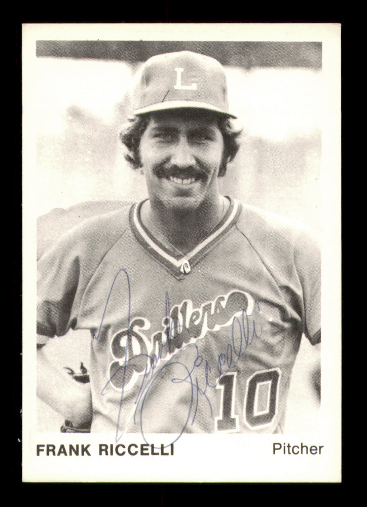 Frank Riccelli Autographed 1975 TCMA Rookie Card #15 Lafayette Drillers