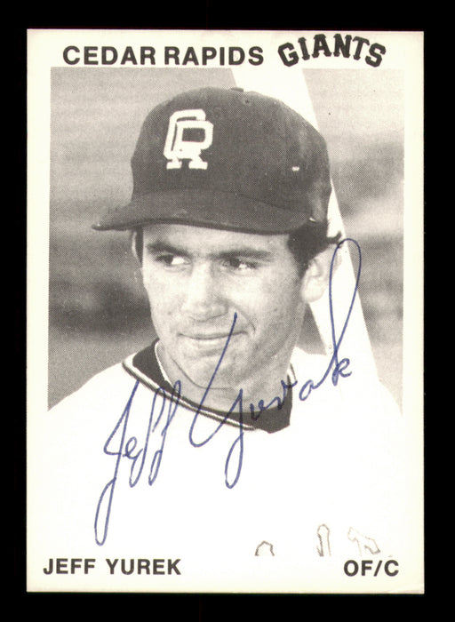 Jeff Yurak Autographed 1975 TCMA Rookie Card #8 Cedar Rapids Giants
