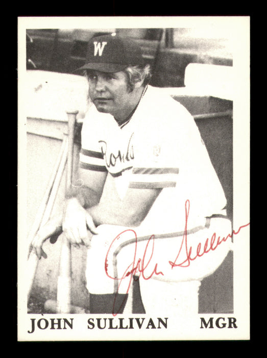John Sullivan Autographed 1975 TCMA Card Waterloo Royals