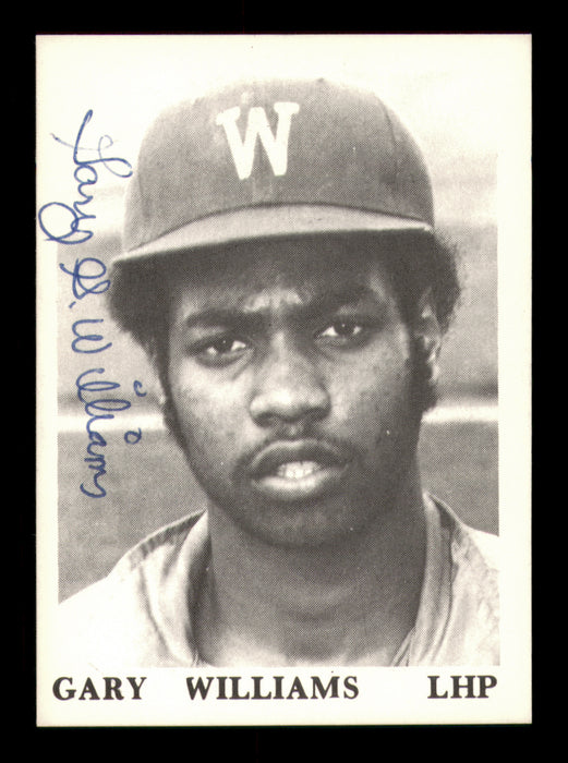 Gary Williams Autographed 1975 TCMA Rookie Card Waterloo Royals