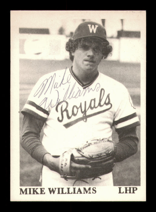 Mike Williams Autographed 1975 TCMA Rookie Card Waterloo Royals
