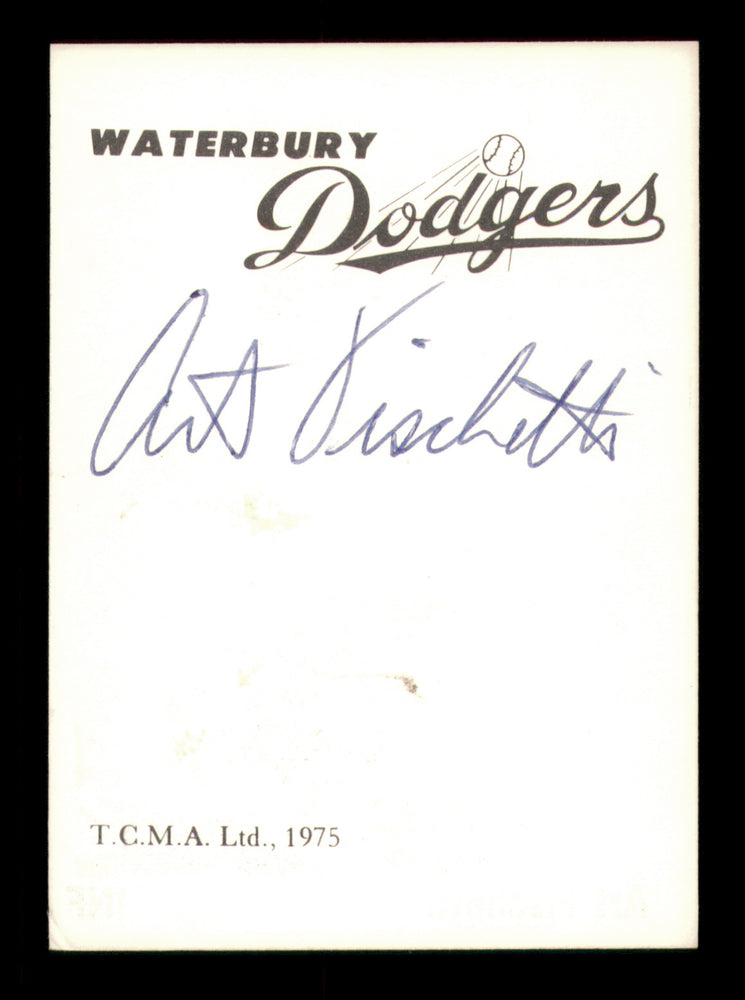 Art Fischetti Autographed 1975 TCMA Rookie Card Waterbury Dodgers