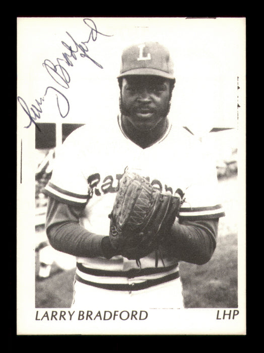 Larry Bradford Autographed 1975 TCMA Rookie Card Lynchburg Rangers