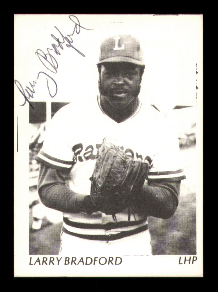 Larry Bradford Autographed 1975 TCMA Rookie Card Lynchburg Rangers