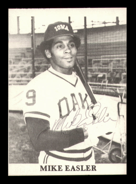 Mike Easler Autographed 1975 TCMA Rookie Card Iowa Oaks