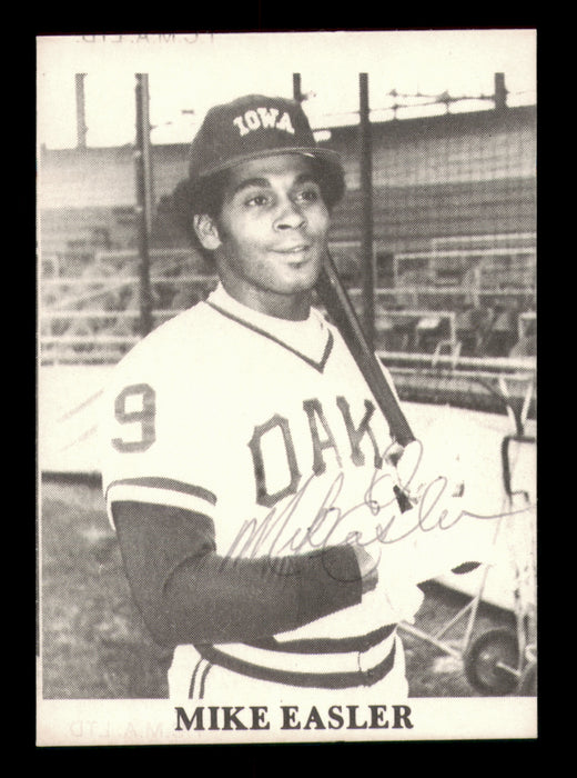 Mike Easler Autographed 1975 TCMA Rookie Card Iowa Oaks