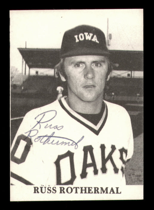 Russ Rothermel Autographed 1975 TCMA Rookie Card Iowa Oaks