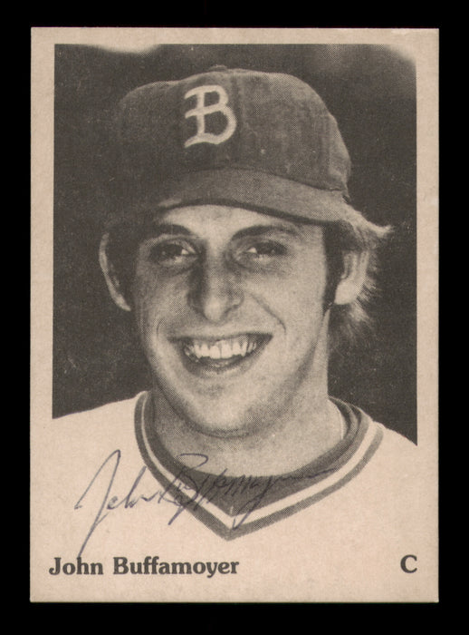 John Buffamoyer Autographed 1975 TCMA Rookie Card Burlington Bees