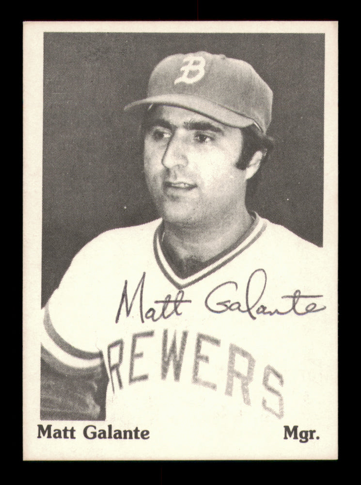 Matt Galante Autographed 1975 TCMA Rookie Card Burlington Bees