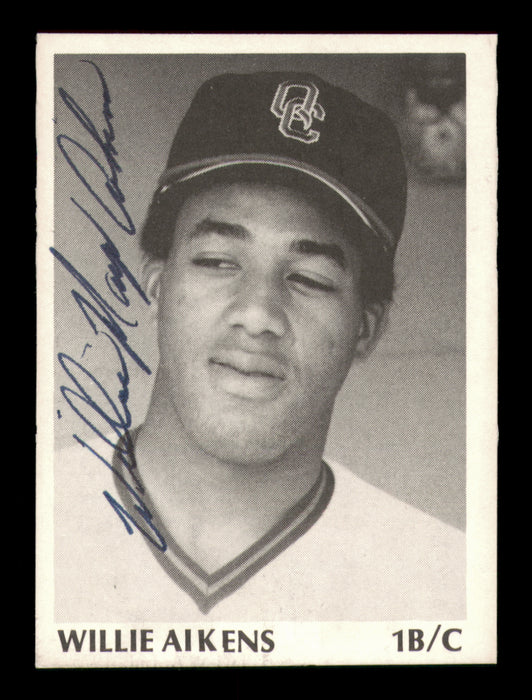 Willie Mays Aikens Autographed 1975 TCMA Rookie Card #3 Quad City Angels