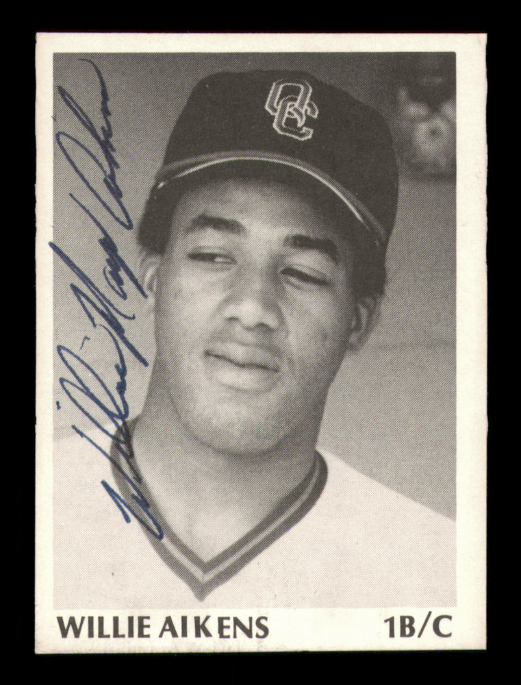 Willie Mays Aikens Autographed 1975 TCMA Rookie Card #3 Quad City Angels