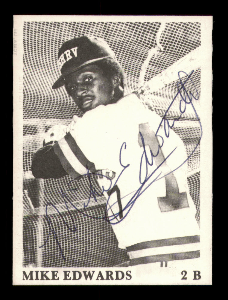 Mike Edwards Autographed 1975 TCMA Rookie Card Shreveport Captains