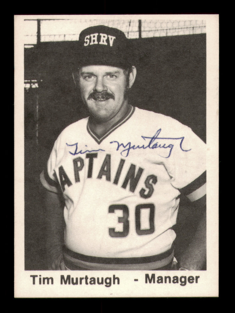 Tim Murtaugh Autographed 1976 TCMA Card Shreveport Captains