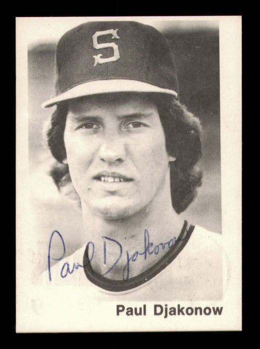 Paul Djakonow Autographed 1976 TCMA Rookie Card #9 Shreveport Captains