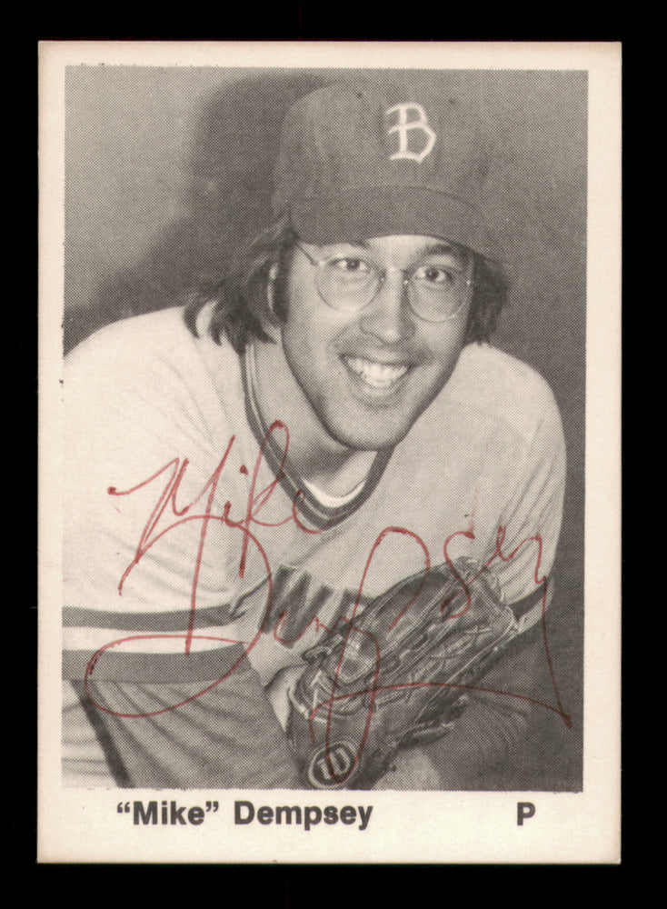 Mike Dempsey Autographed 1976 TCMA Rookie Card Burlington Bees
