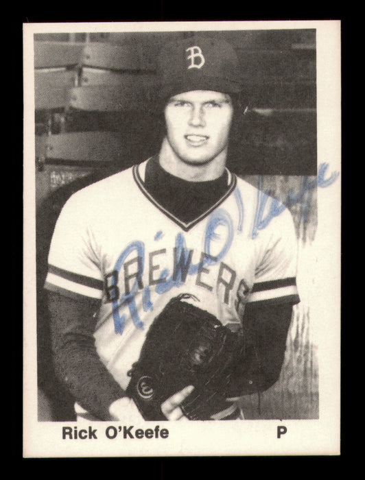 Rick O'Keeffe Autographed 1976 TCMA Rookie Card Burlington Bees