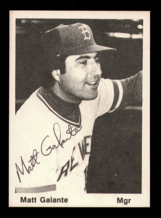 Matt Galante Autographed 1976 TCMA Card Burlington Bees