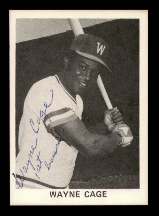 Wayne Cage Autographed 1976 TCMA Rookie Card Williamsport Tomahawks