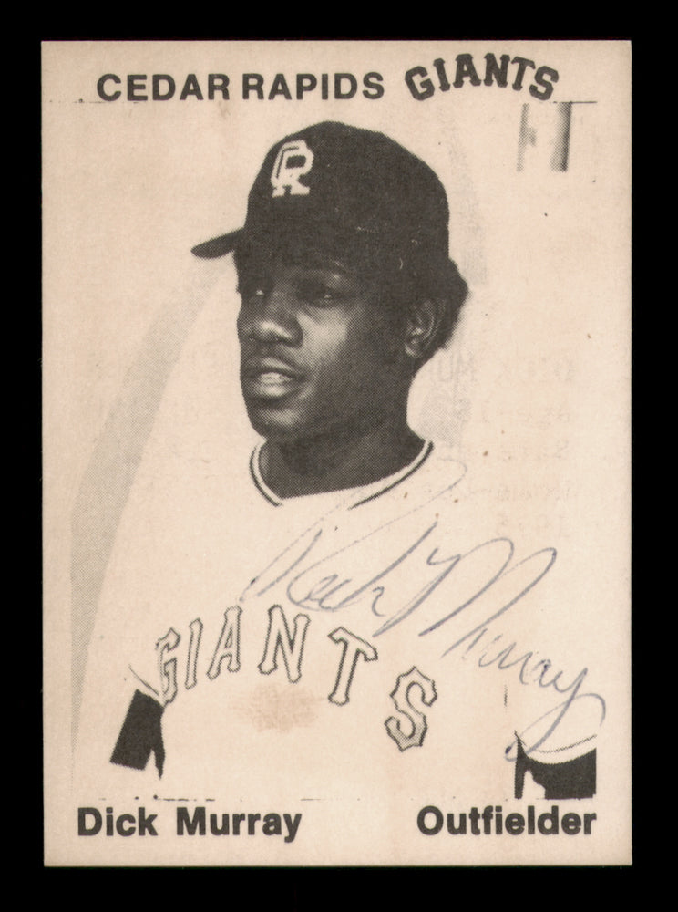 Dick Murray Autographed 1976 TCMA Rookie Card Cedar Rapids Giants
