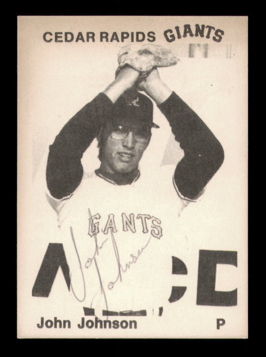 John Henry Johnson Autographed 1976 TCMA Card Cedar Rapids Giants