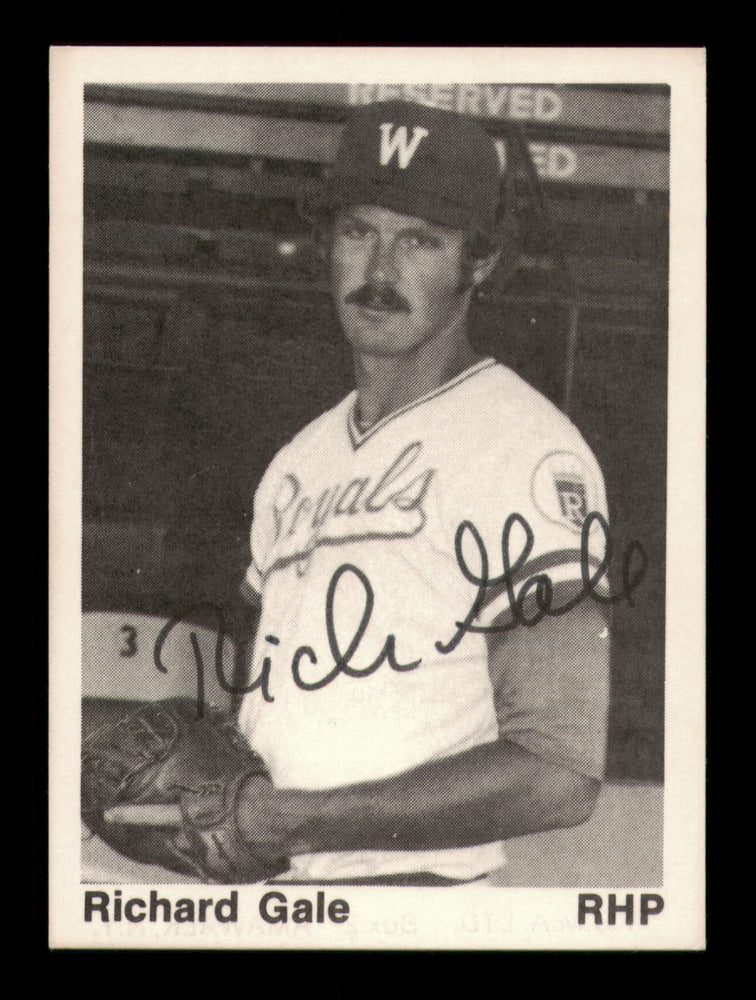 Rich Gale Autographed 1976 TCMA Rookie Card Waterloo Royals