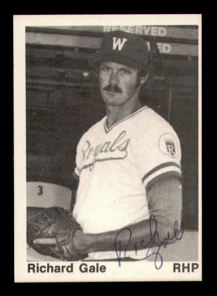 Rich Gale Autographed 1976 TCMA Rookie Card Waterloo Royals