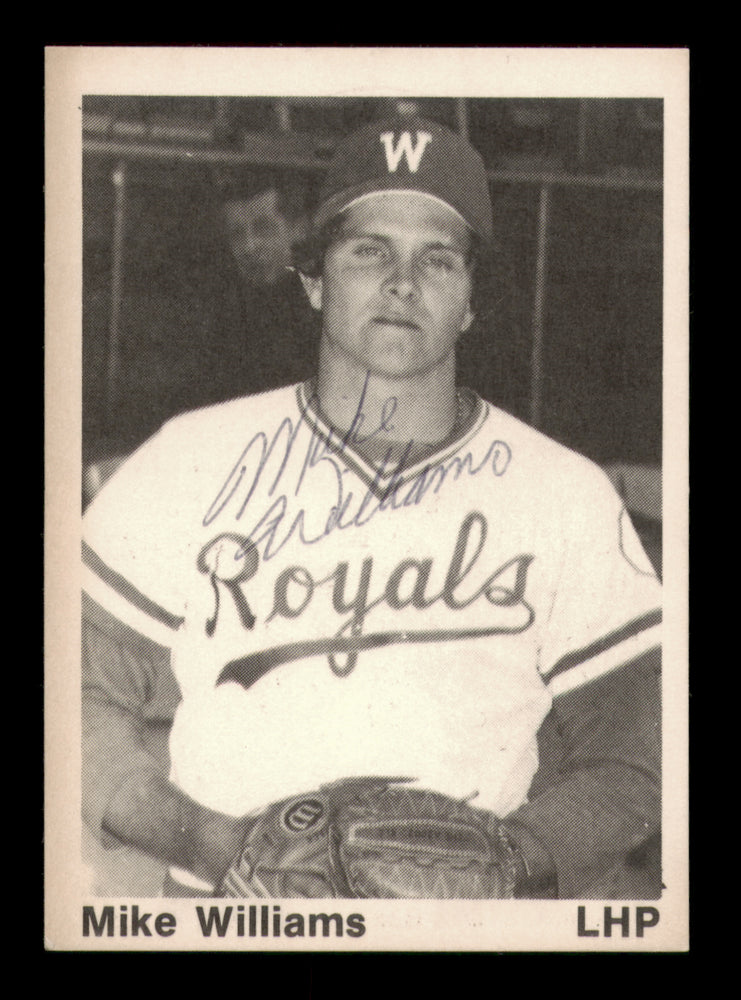 Mike Williams Autographed 1976 TCMA Rookie Card Waterloo Royals