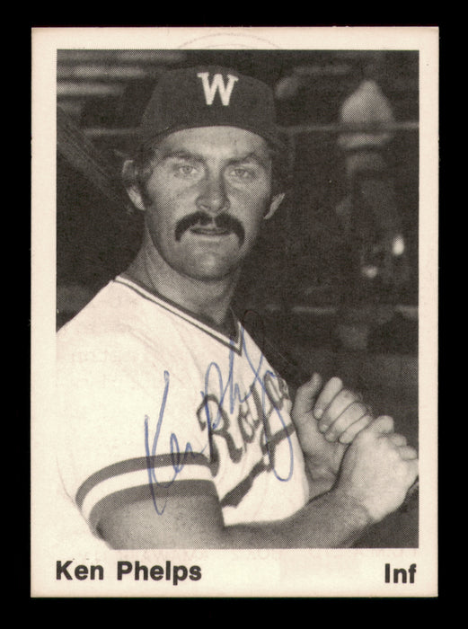 Ken Phelps Autographed 1976 TCMA Rookie Card Waterloo Royals