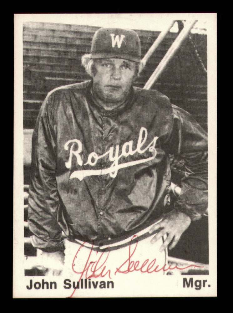 John Sullivan Autographed 1976 TCMA Card Waterloo Royals