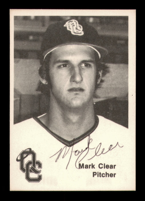 Mark Clear Autographed 1976 TCMA Rookie Card Quad City Angels
