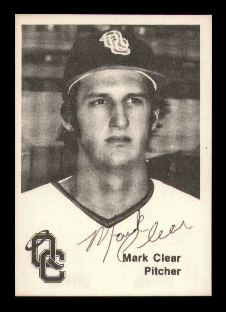 Mark Clear Autographed 1976 TCMA Rookie Card Quad City Angels