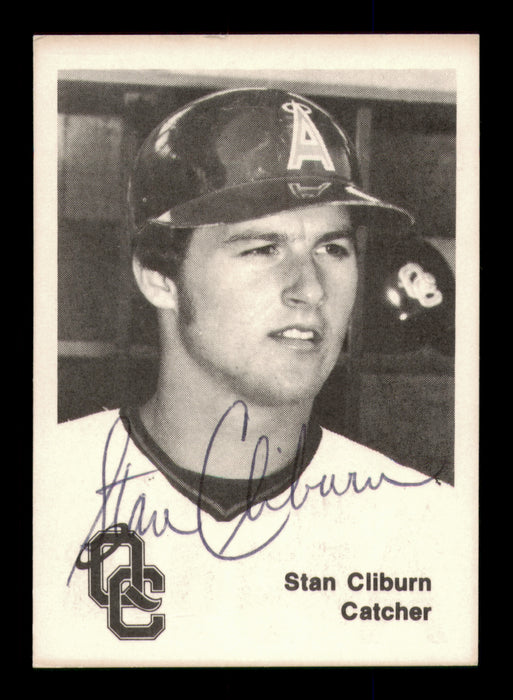 Stan Cliburn Autographed 1976 TCMA Card Quad City Angels
