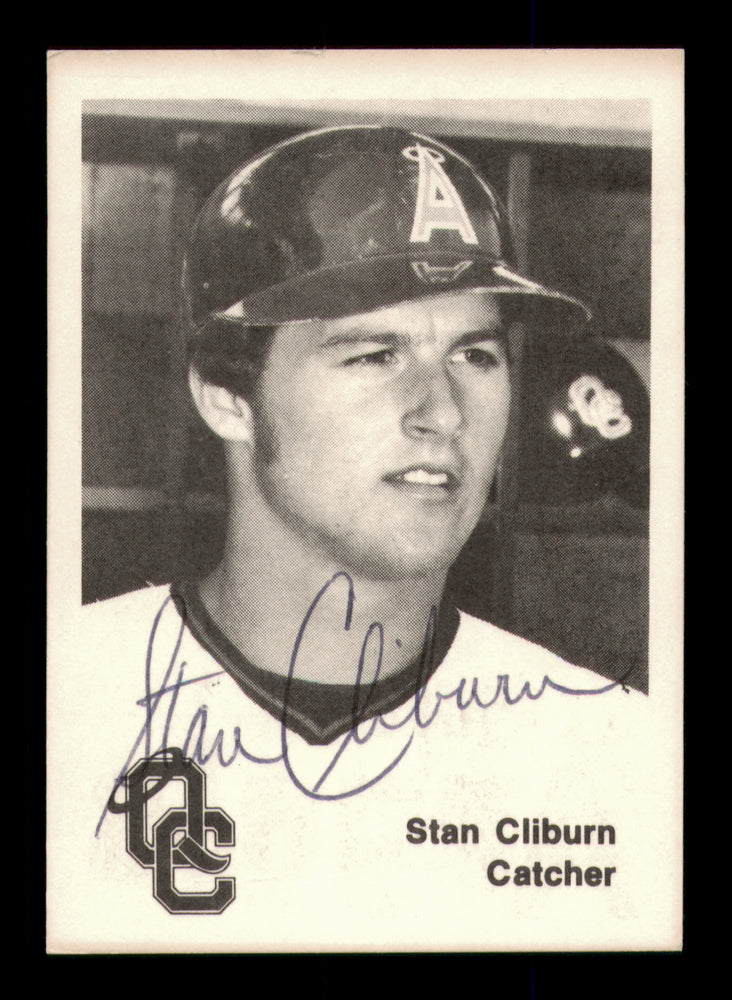 Stan Cliburn Autographed 1976 TCMA Card Quad City Angels