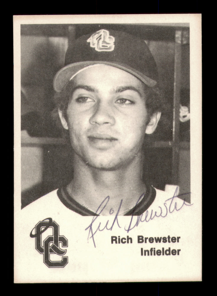 Rich Brewster Autographed 1976 TCMA Rookie Card Quad City Angels