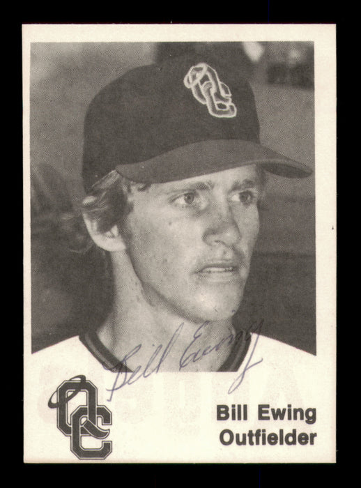 Bill Ewing Autographed 1976 TCMA Rookie Card Quad City Angels
