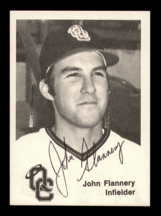 John Flannery Autographed 1976 TCMA Rookie Card Quad City Angels