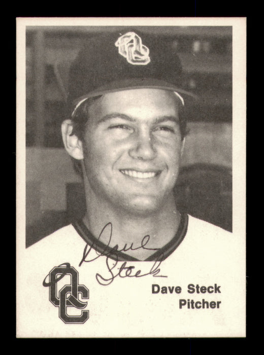 Dave Steck Autographed 1976 TCMA Rookie Card Quad City Angels