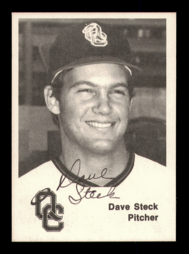 Dave Steck Autographed 1976 TCMA Rookie Card Quad City Angels