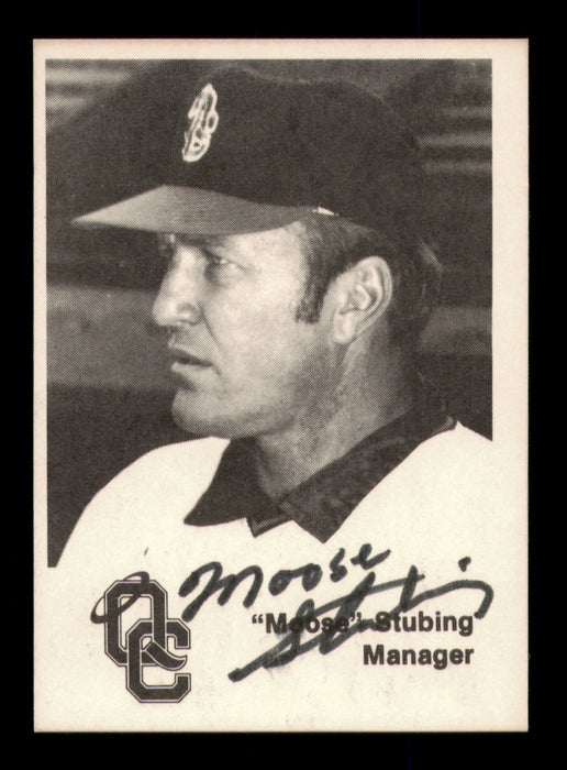Moose Stubing Autographed 1976 TCMA Rookie Card Quad City Angels