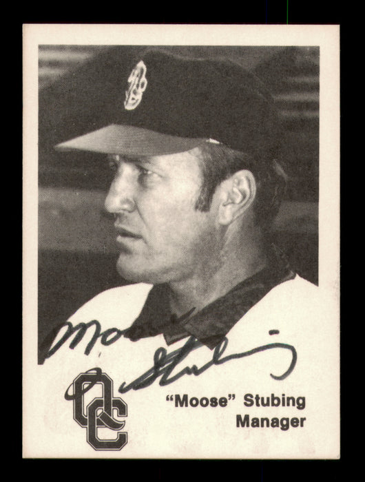 Moose Stubing Autographed 1976 TCMA Rookie Card Quad City Angels